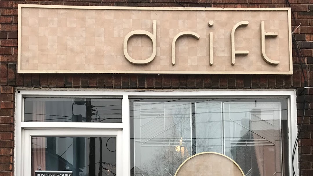 Drift Massage Therapy Storefront Sign